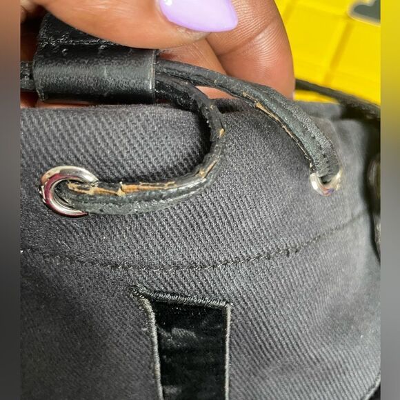 Saint Laurent YSL Kahala Black Canvas Tote - Picture 6 of 9